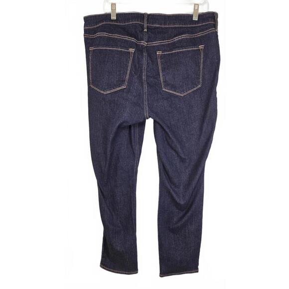 Old Navy Women's High-Rise Wow Straight Dark Blue Jeans Size 16 Short - Picture 3 of 8